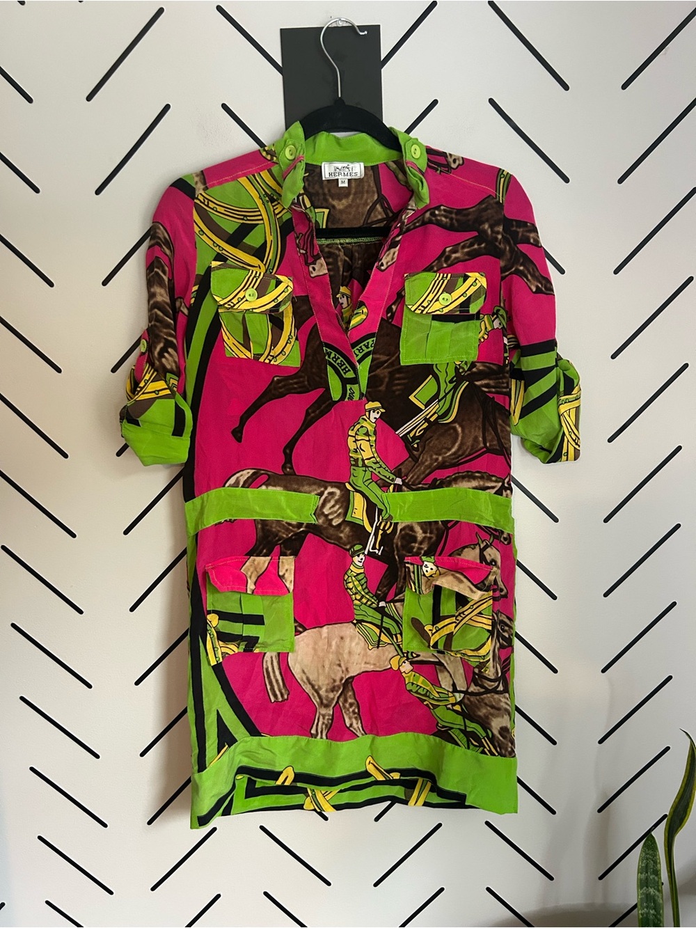 100% silk equestrian tunic top vibrant